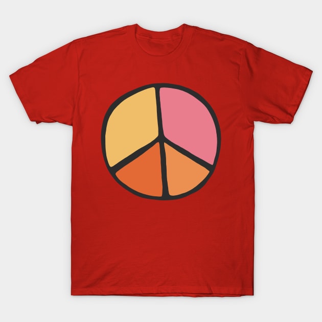 Retro Peace Sign 2 T-Shirt by JunkyDotCom